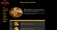 Desktop Screenshot of bettiscymbals.com