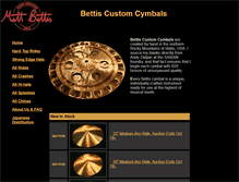 Tablet Screenshot of bettiscymbals.com